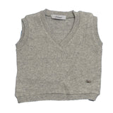 Gilet in Misto Lana con Scollo a V Neonato Grigio Ninnaoh I15259 - NINNAOH - LuxuryKids