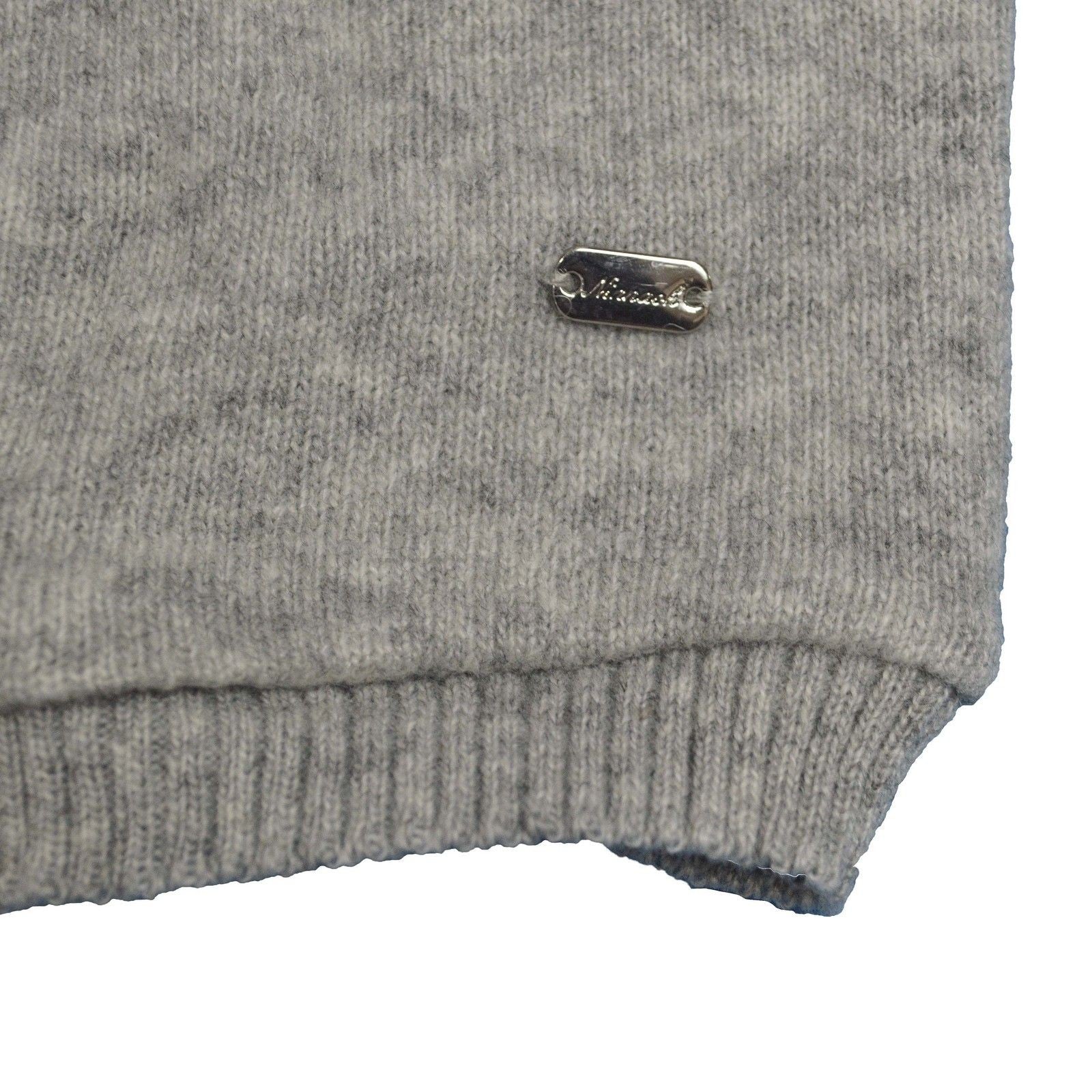 Gilet in Misto Lana con Scollo a V Neonato Grigio Ninnaoh I15259 - NINNAOH - LuxuryKids