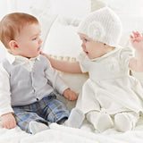 Gilet in Misto lana Grigio Neonato Minibanda R615 - MINIBANDA - LuxuryKids