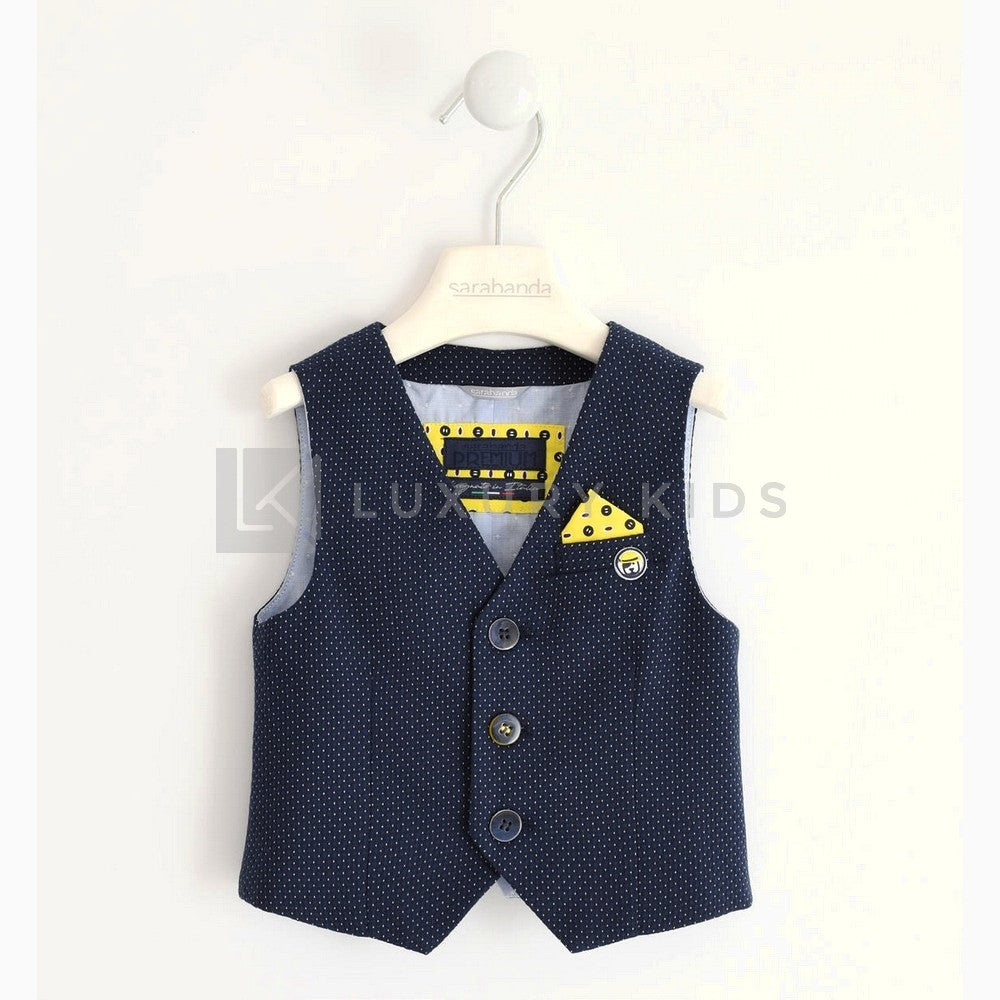 Gilet Micro Fantasia Con Pochette Neonato Sarabanda J172 - SARABANDA - LuxuryKids