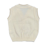 Gilet Scollo V in Lana Beige Neonato Bufi 9772A5 - BUFI - LuxuryKids