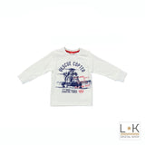 Girocollo Bianco con Stampa Neonato Sarabanda Q713 - SARABANDA - LuxuryKids