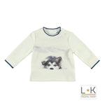 Girocollo Caldo Cotone Bianco Neonato Minibanda N613 - MINIBANDA - LuxuryKids