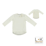Girocollo con Fiori Bambina Panna Sarabanda N447 - SARABANDA - LuxuryKids