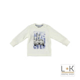 Girocollo in Caldo Cotone Bianco Bambino Sarabanda N129 - SARABANDA - LuxuryKids