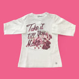 Girocollo in Caldo Cotone Bianco con Stampa Bambina Fun&Fun FUNBTS3360 - FUN&FUN - LuxuryKids