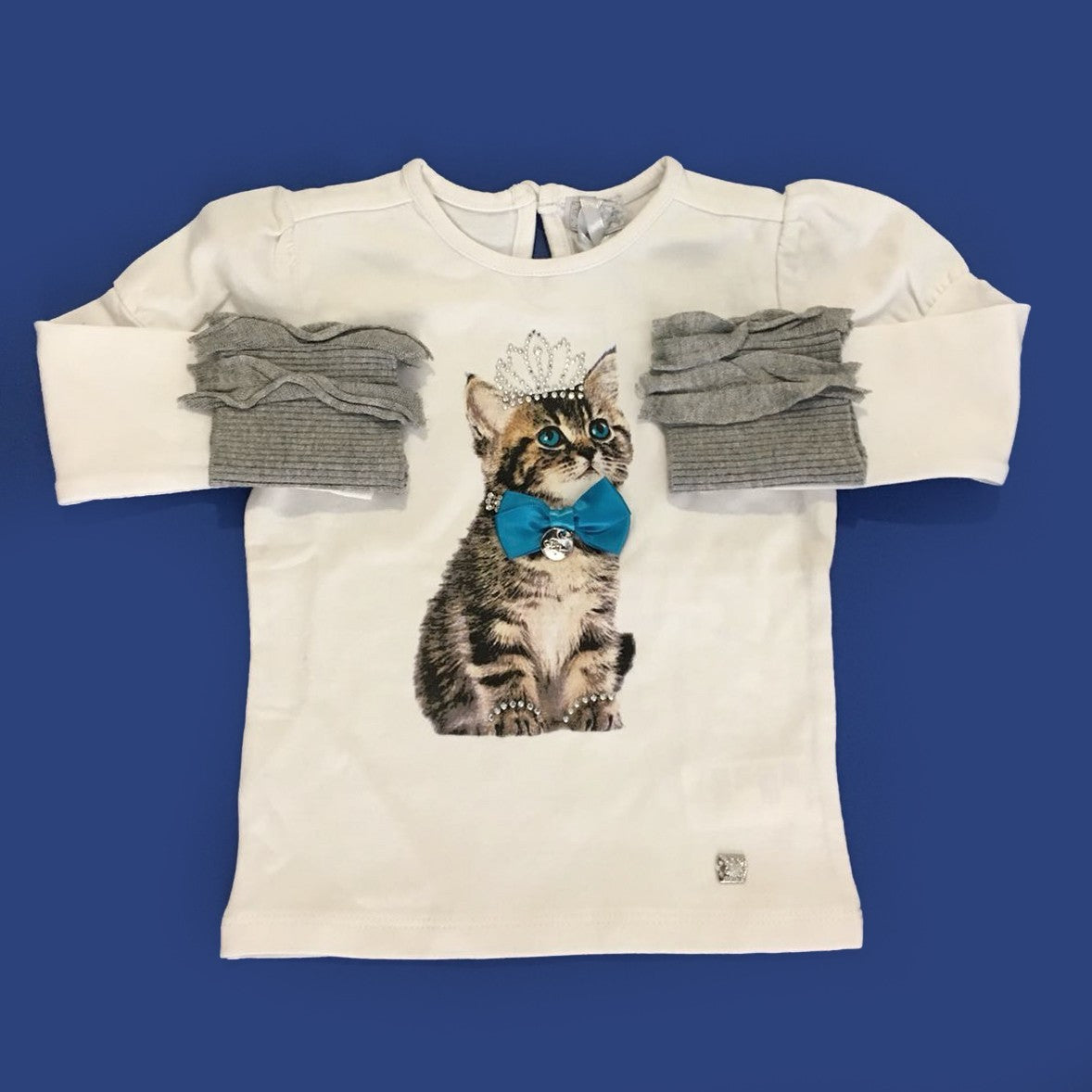 Girocollo in Caldo Cotone Bianco con Stampa Neonata Fun&Fun FUNNTS551 - FUN&FUN - LuxuryKids