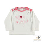Girocollo in Caldo Cotone Bianco Neonata Minibanda H791 - MINIBANDA - LuxuryKids