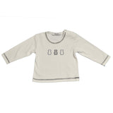 Girocollo in Caldo Cotone Bianco Neonato Ninnaoh I15234 - NINNAOH - LuxuryKids