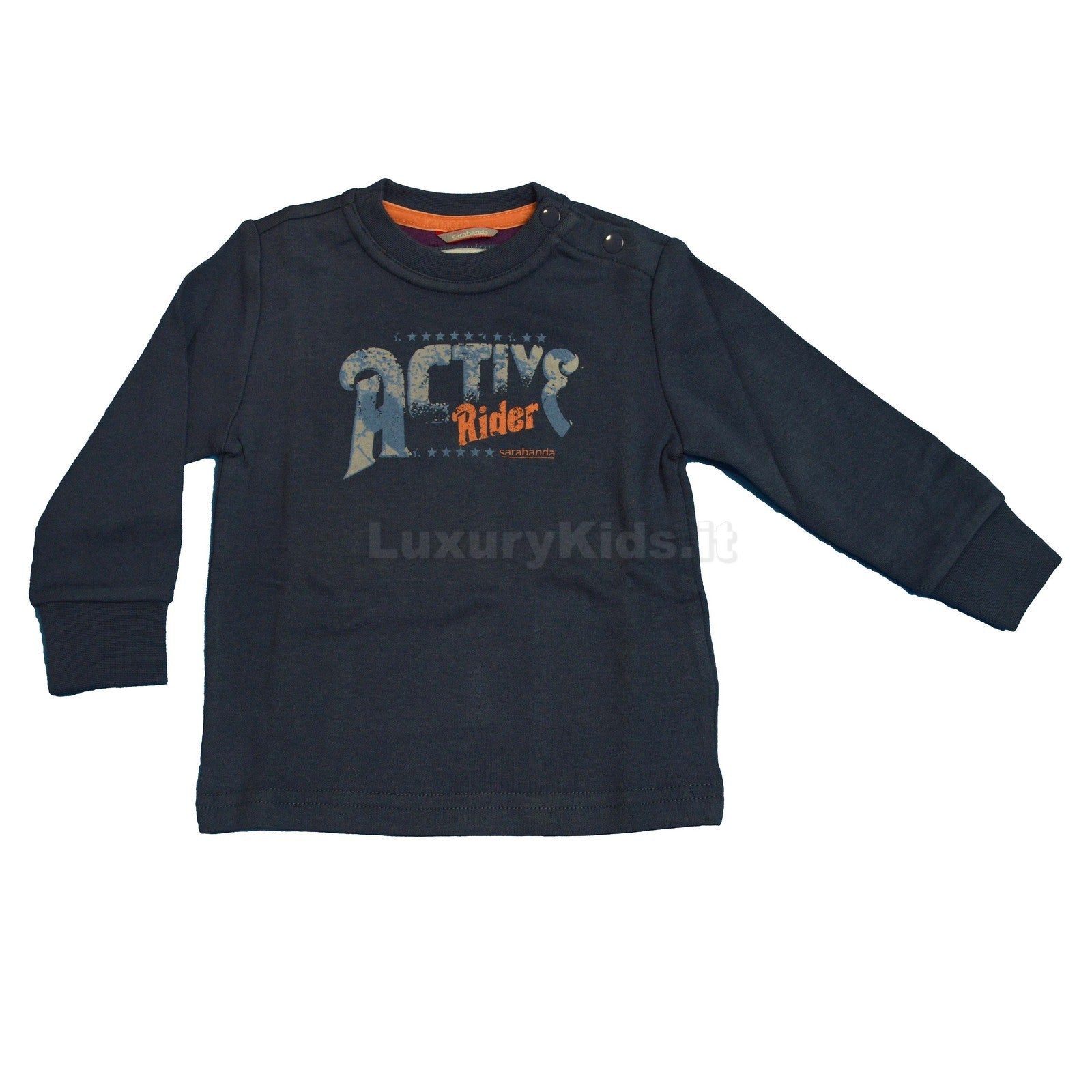 Girocollo in Caldo Cotone Blu Neonato Sarabanda F803 - MINIBANDA - LuxuryKids