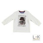 Girocollo in Caldo Cotone Panna Neonato Sarabanda L127 - SARABANDA - LuxuryKids