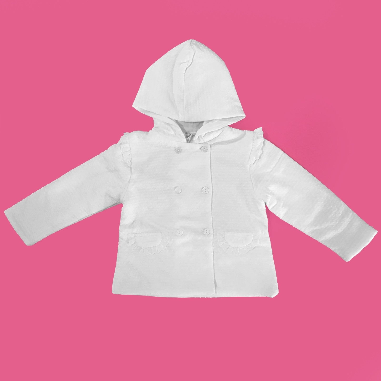 Giubbotto con cappuccio Bianco Neonata Patachou 2233027 - PATACHOU - LuxuryKids