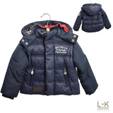 Giubbotto con Cappuccio Neonato Blu Fred Mello 12655 - FRED MELLO - LuxuryKids
