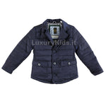 Giubbotto con Collo Rever Dentellato Blu Bambino Sarabanda V365 - SARABANDA - LuxuryKids