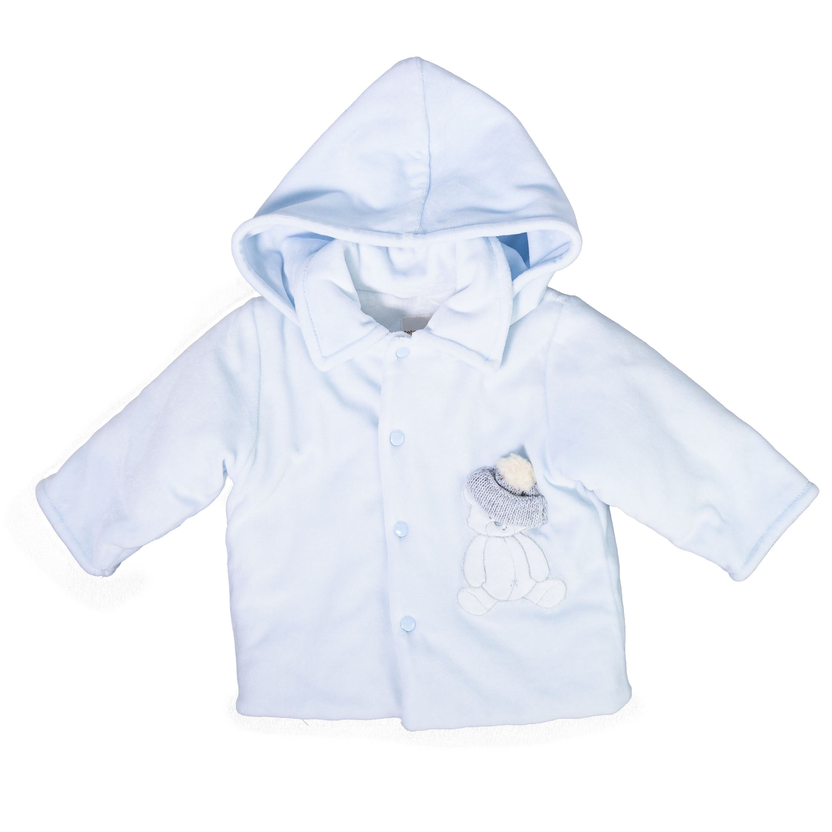 Giubbotto in Ciniglia  Celeste  Neonato Teto e Tatta X1342 - TETO E TATTA - LuxuryKids