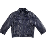 Giubbotto In Pelle Blu Bambino Sarabanda U163 - SARABANDA - LuxuryKids