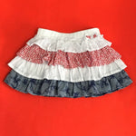 Gonna con Balze Neonata Rosso-Bianco-Blu Sarabanda E571 - SARABANDA - LuxuryKids