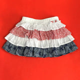 Gonna con Balze Neonata Rosso-Bianco-Blu Sarabanda E571 - SARABANDA - LuxuryKids