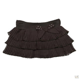 Gonna con Balze Plissettate Marrone Neonata Sarabanda F239 - SARABANDA - LuxuryKids
