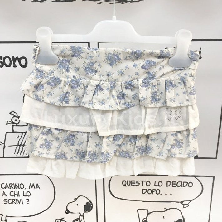 Gonna in Cotone con Balze Bambina Bianco Fix Design FC8005 - FIX DESIGN - LuxuryKids