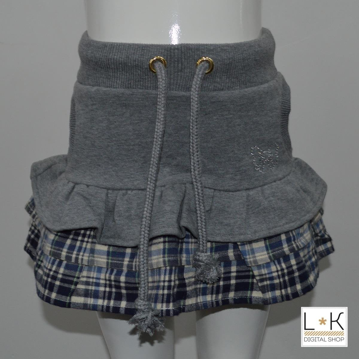 Gonna in Felpa con Balze Grigio Bambina Fix Design FX8002 - FIX DESIGN - LuxuryKids