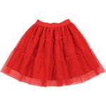 Gonna Tulle Foderata in Cotone Rosso Bambina Dr. Kids 490 - DR.KID - LuxuryKids