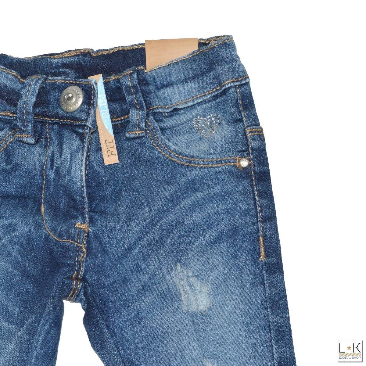 Jeans Slim Effetto Strappato Neonata Sarabanda T222 - SARABANDA - LuxuryKids