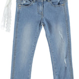 Jeans Slim Fit Bambina Sarabanda W445 - SARABANDA - LuxuryKids