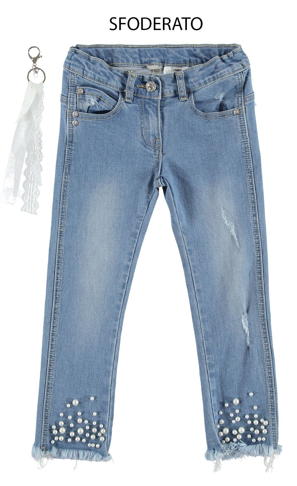 Jeans Slim Fit Bambina Sarabanda W445 - SARABANDA - LuxuryKids