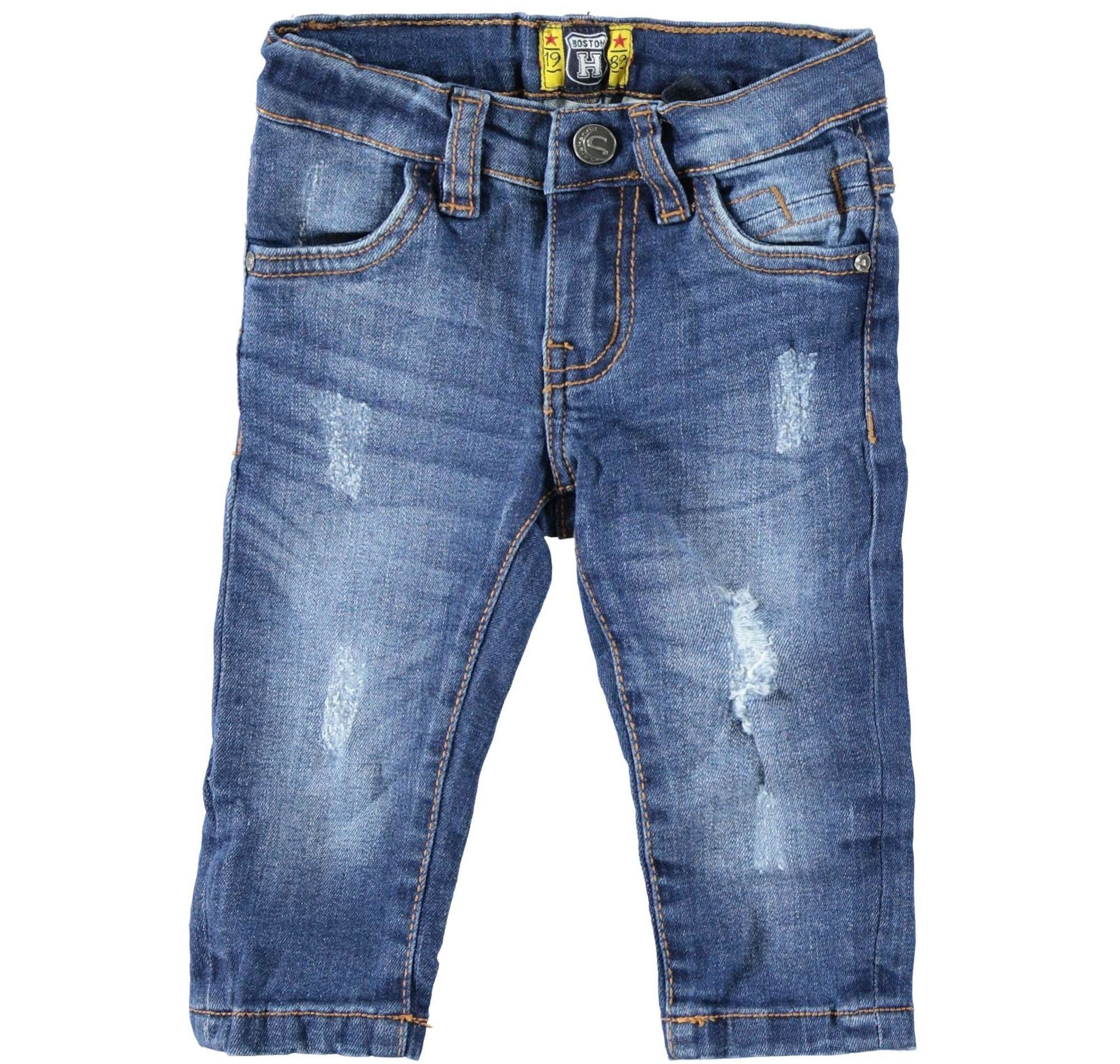 Jeans Strech Con Microrotture Bambino Sarabanda K111 - SARABANDA - LuxuryKids