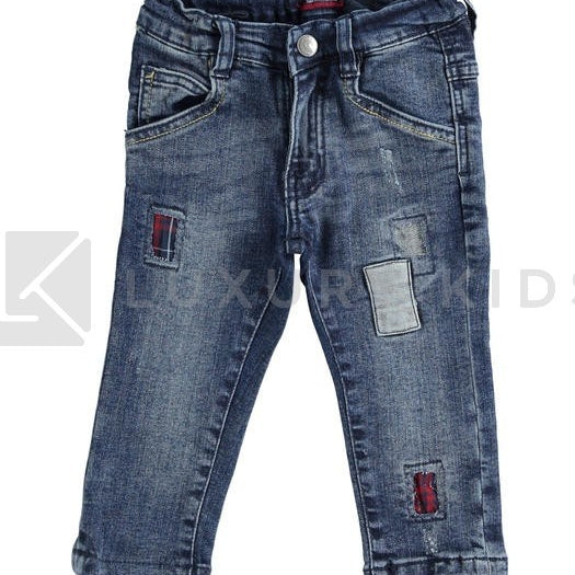 Jeans Strech Con Rotture Foderate Neonato Sarabanda K157 - SARABANDA - LuxuryKids