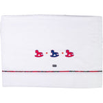 Lenzuolino Per Carrozzina In Cotone Bianco Neonato NINNAOH I20LE212 - NINNAOH - LuxuryKids