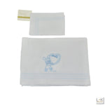Lenzuolino Per Carrozzina In Cotone Bianco Neonato CREAZIONI LUANA 16063 - CREAZIONI LUANA - LuxuryKids