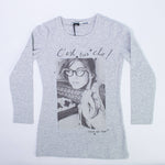 Maglia Caldo Cotone con Stampa Grigia Bambina TAKE TWO MO2955 - TAKE TWO - LuxuryKids