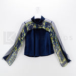 Maglia elegante In Ciniglia Cerimonia Bambina Blu Lia lea BL03440 - LIALEA - LuxuryKids
