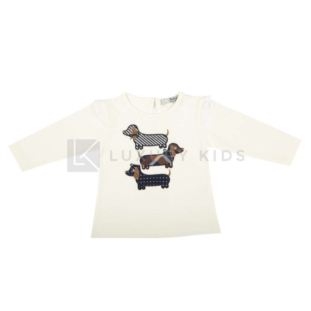 Maglia girocollo Caldo Cotone Neonata Panna  Dr Kid 307 - DR.KID - LuxuryKids