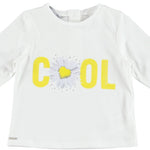 Maglia Girocollo Manica Lunga In Cotone Bianca Bambina Sarabanda W216 - SARABANDA - LuxuryKids