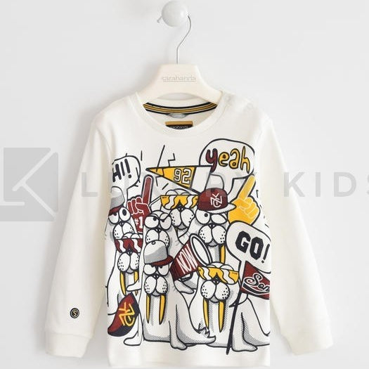 Maglia In Caldo Cotone Con Simpatiche Stampe Colorate Bambino Sarabanda K139 - SARABANDA - LuxuryKids