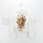 Maglia In raso Elegante Chic Bambina Panna BL03425 - LIALEA - LuxuryKids