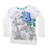 Maglia Maniche Lunghe Panna Con Stampa Bambina FRACOMIA FM12FWG4590 - FRACOMINA - LuxuryKids