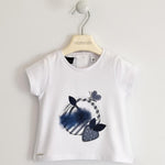 Maglia Mezza Maniche in Cotone Bianca Neonata SARABANDA 2567 - SARABANDA - LuxuryKids