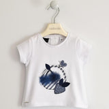Maglia Mezza Maniche in Cotone Bianca Neonata SARABANDA 2567 - SARABANDA - LuxuryKids