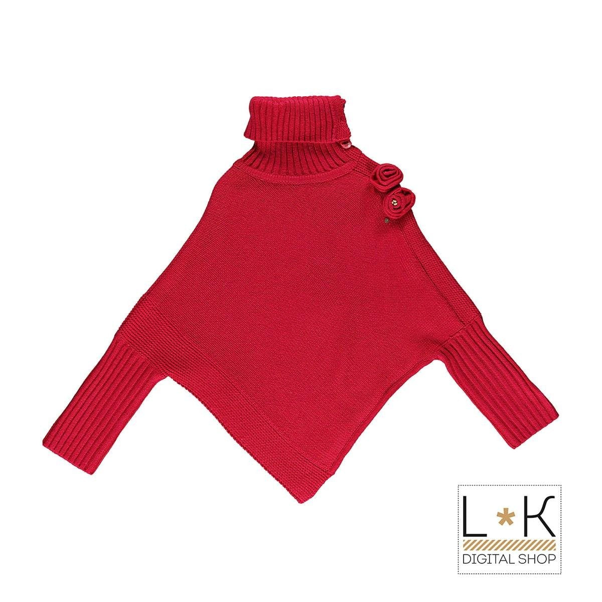 Maglioncino A Mantella Fuxia Bambina Sarabanda H404 - SARABANDA - LuxuryKids