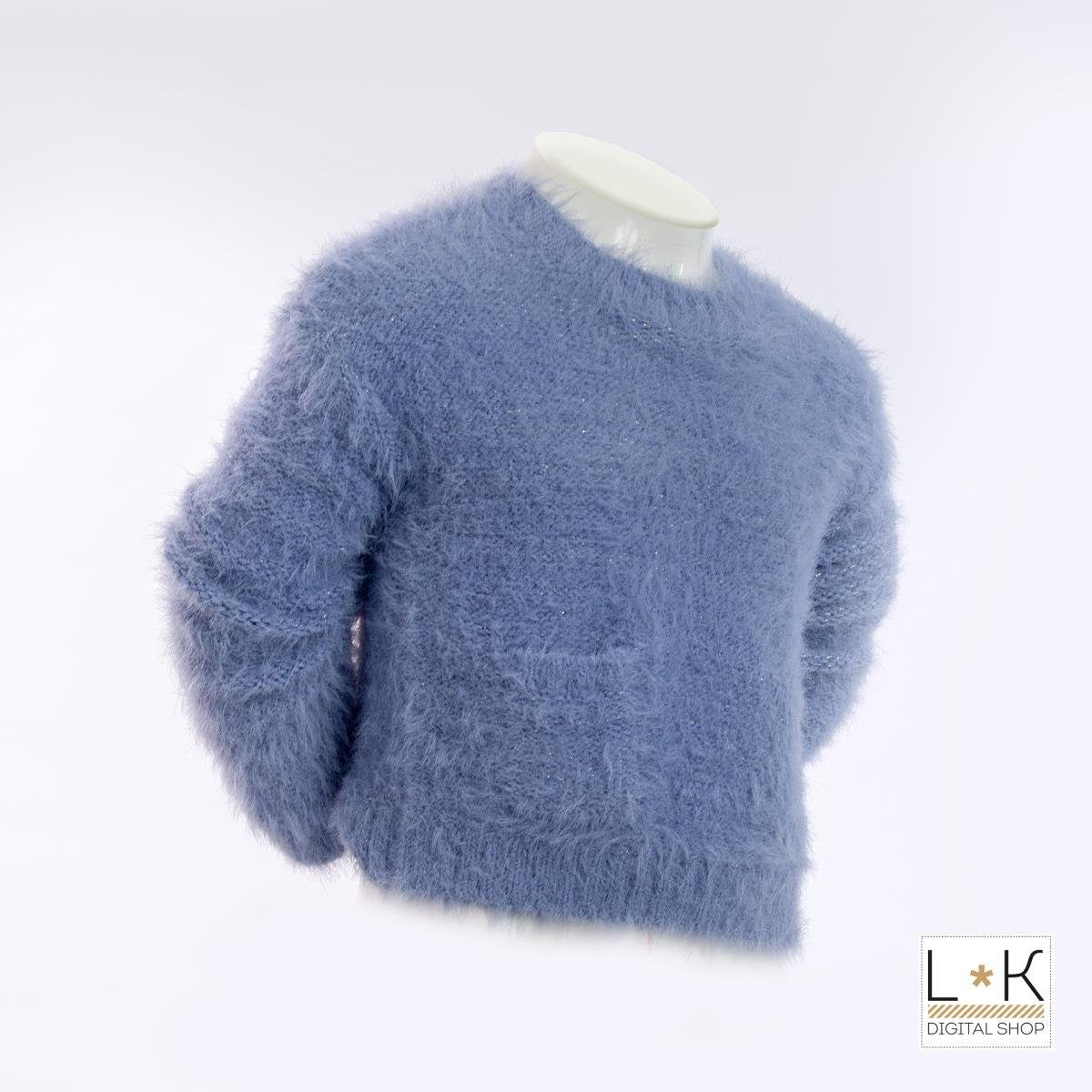 Maglioncino A Pelo Lungo Glicine Bambina Fun&Fun FNBSW9007 - FUN&FUN - LuxuryKids