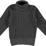 Maglioncino Collo Alto Misto Lana Marrone e Verde Bambino Manuell&Frank MF4133B - MANUELL&FRANK - LuxuryKids