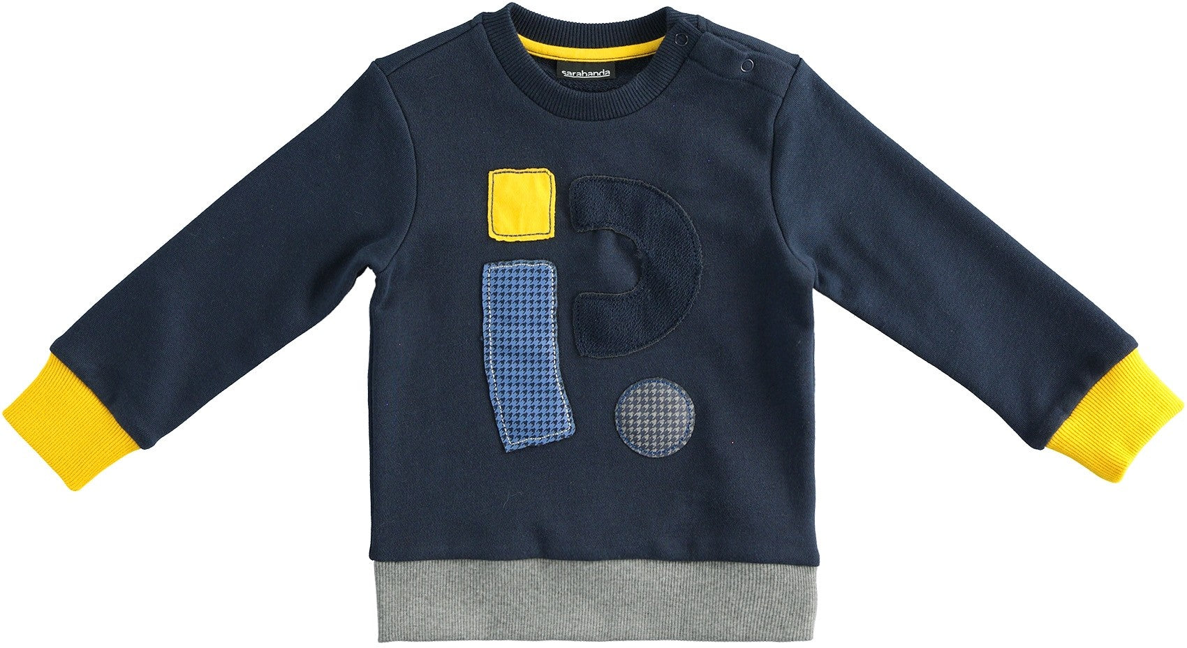 Maglioncino in Felpa Girocollo Neonato Blu SARABANDA 1124 - SARABANDA - LuxuryKids
