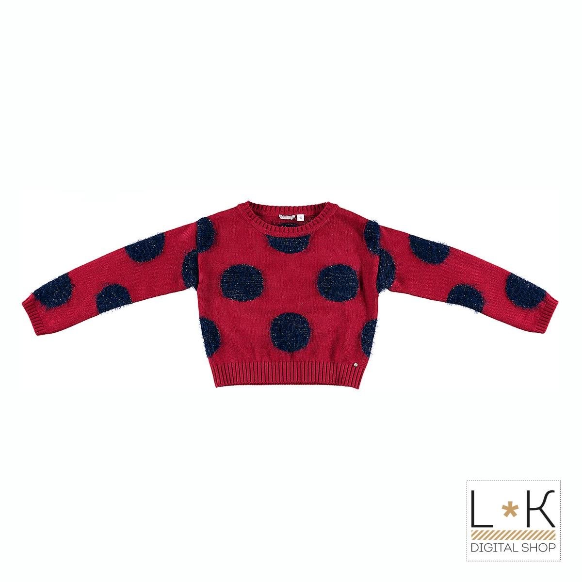 Maglioncino In Misto Lana Bordeaux Bambina Sarabanda R406 - SARABANDA - LuxuryKids