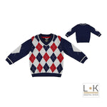 Maglioncino in Misto Lana con Scollo a V Bambino Sarabanda N106 - SARABANDA - LuxuryKids