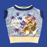 Maglioncino in Misto Lana con Stampa Cobalto Bambina Fun&Fun FUNBSW3331 - FUN&FUN - LuxuryKids