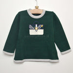 Maglioncino in Misto Lana Verde con Fantasia Ricamo Borsa Per Bambina Dr.Kids 300 - DR.KID - LuxuryKids